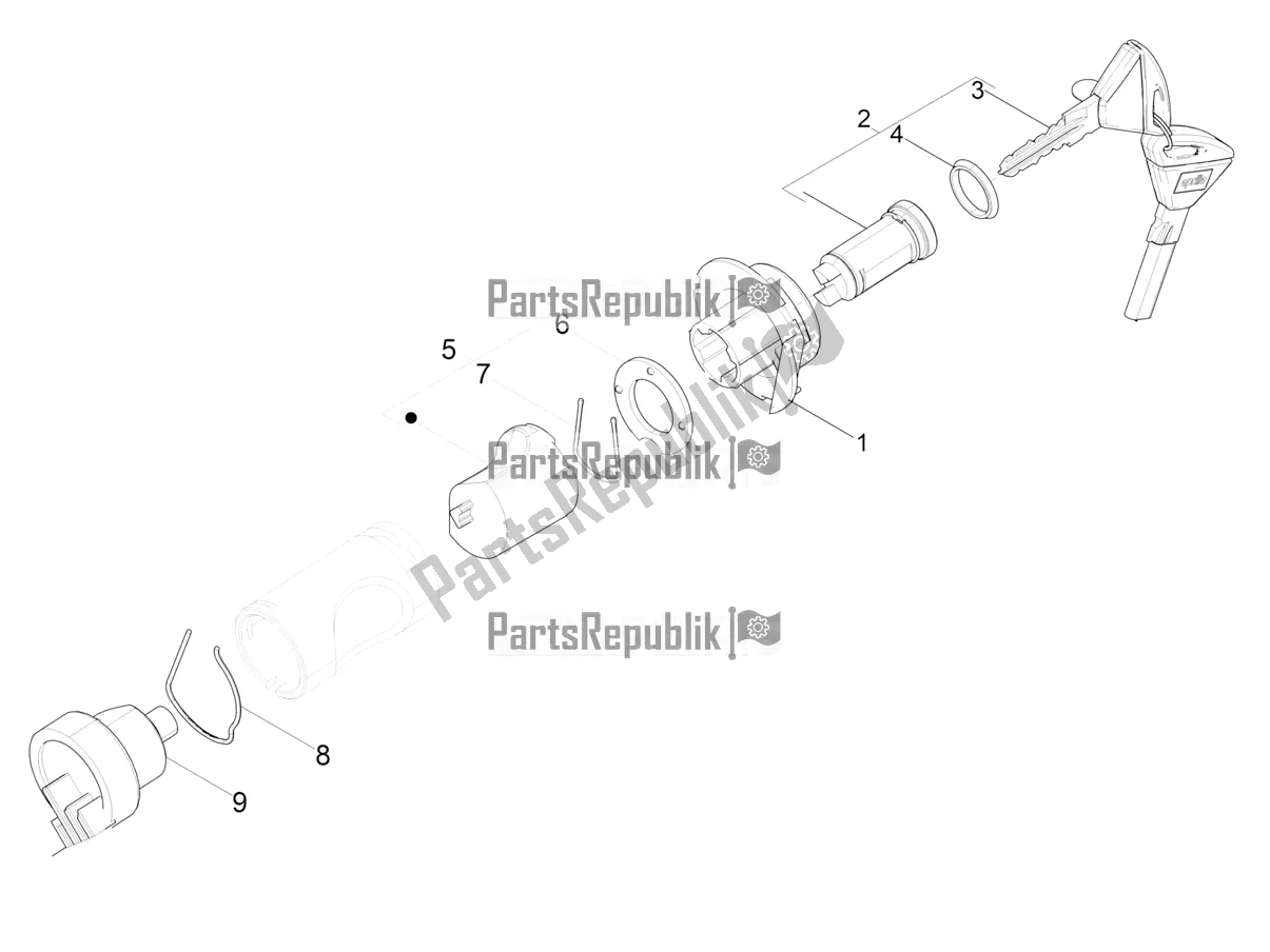 Tutte le parti per il Serrature del Aprilia SR 150 4 T/3V 2020