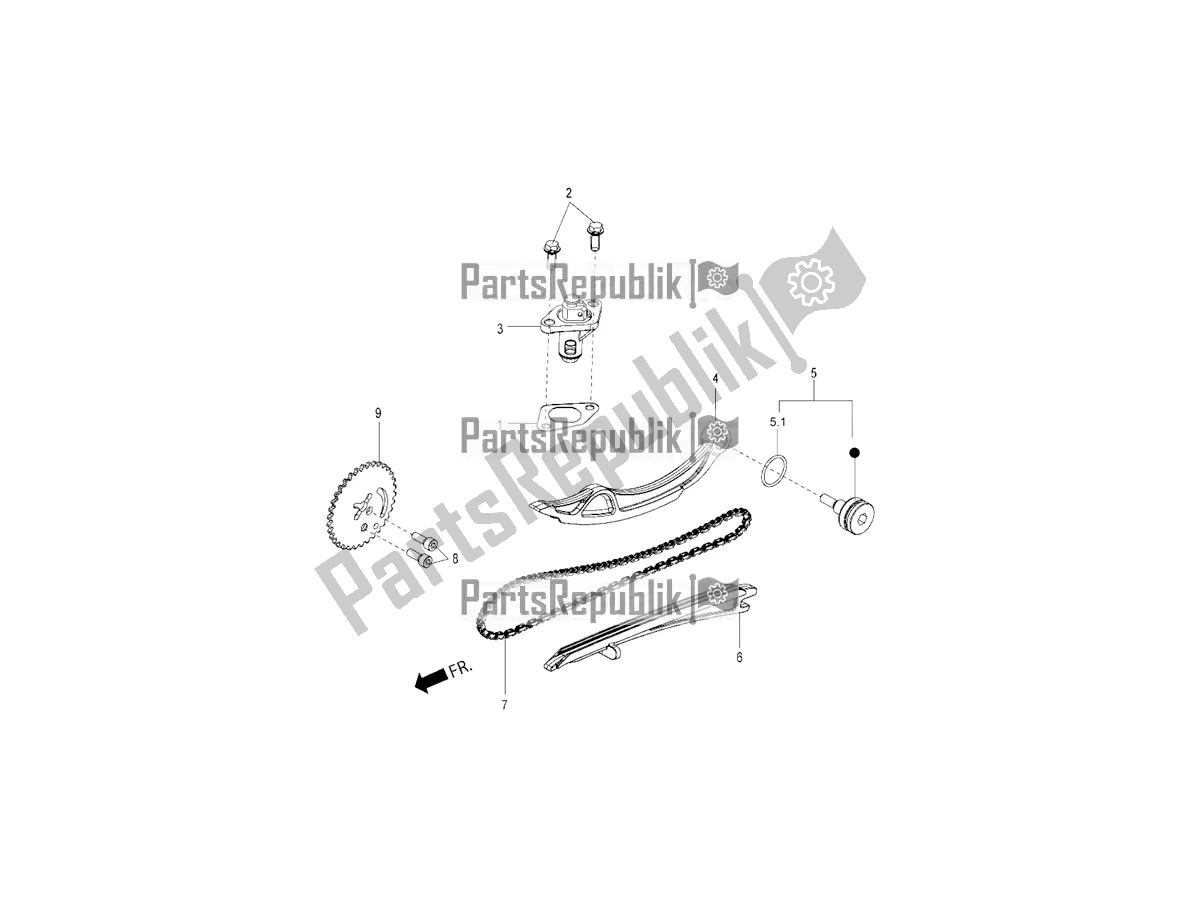 All parts for the Timing Chain-chain Tensioner of the Aprilia SR 150 4 T/3V 2020