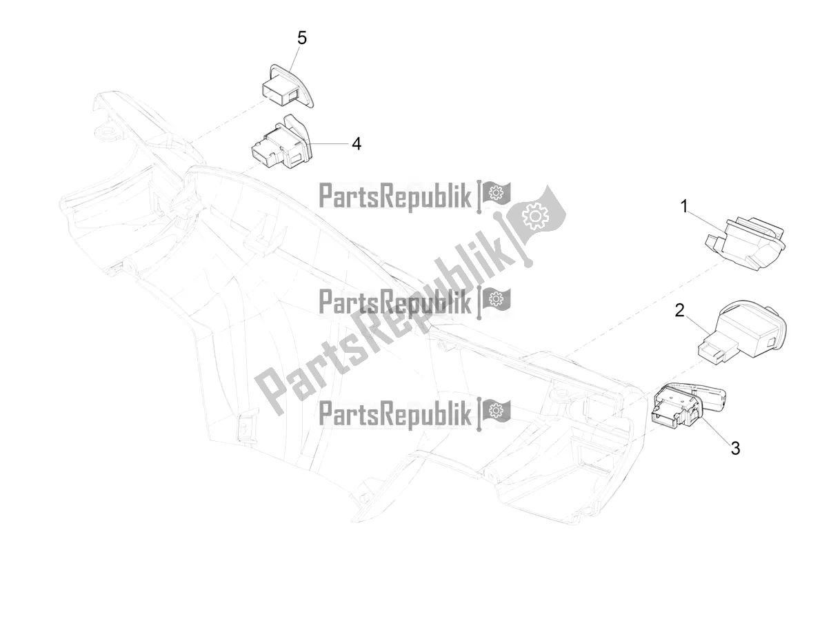 Alle onderdelen voor de Keuzeschakelaars - Schakelaars - Knoppen van de Aprilia SR 150 4 T/3V 2021