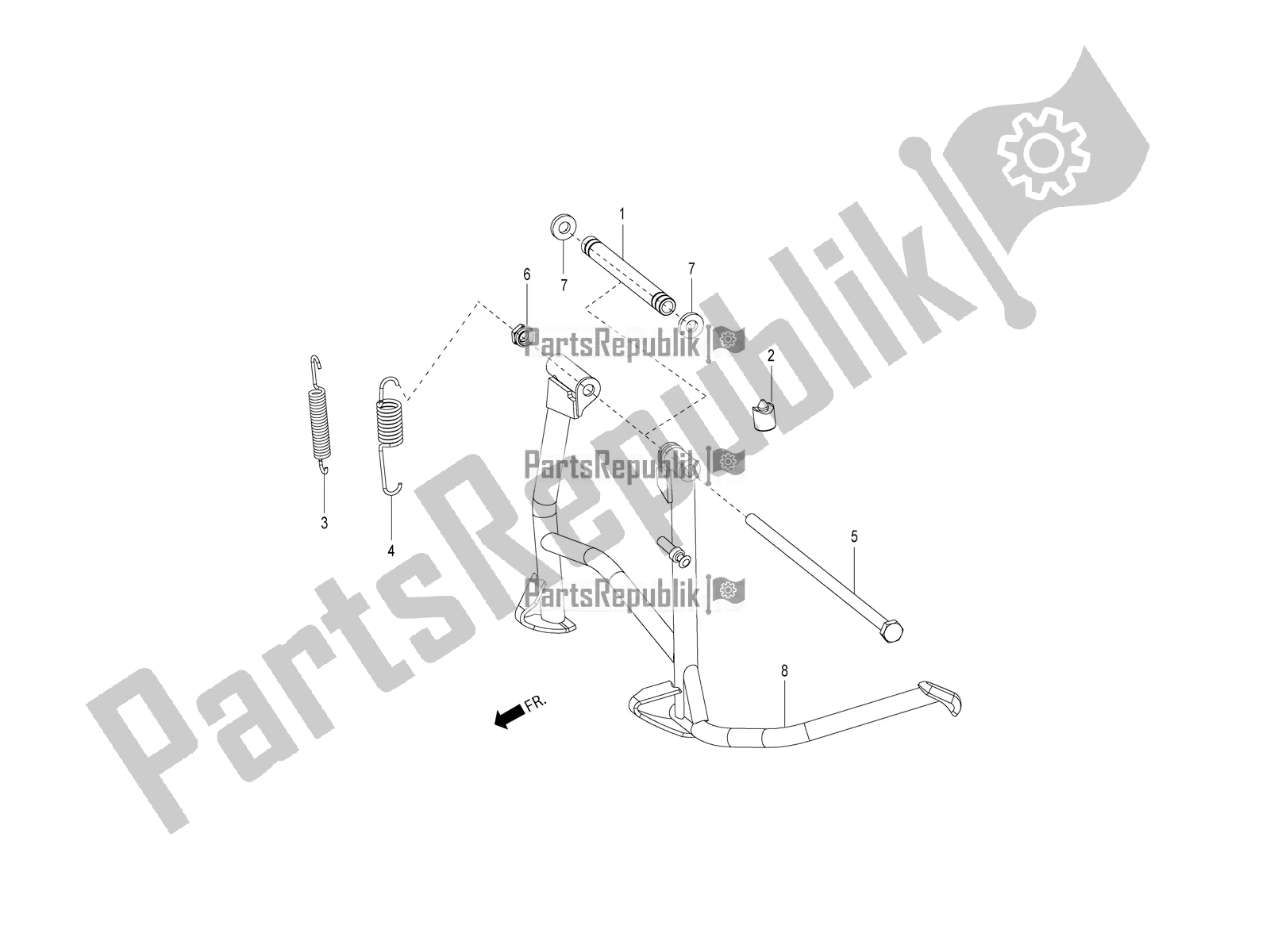 All parts for the Stand of the Aprilia SR 150 4 T/3V 2021