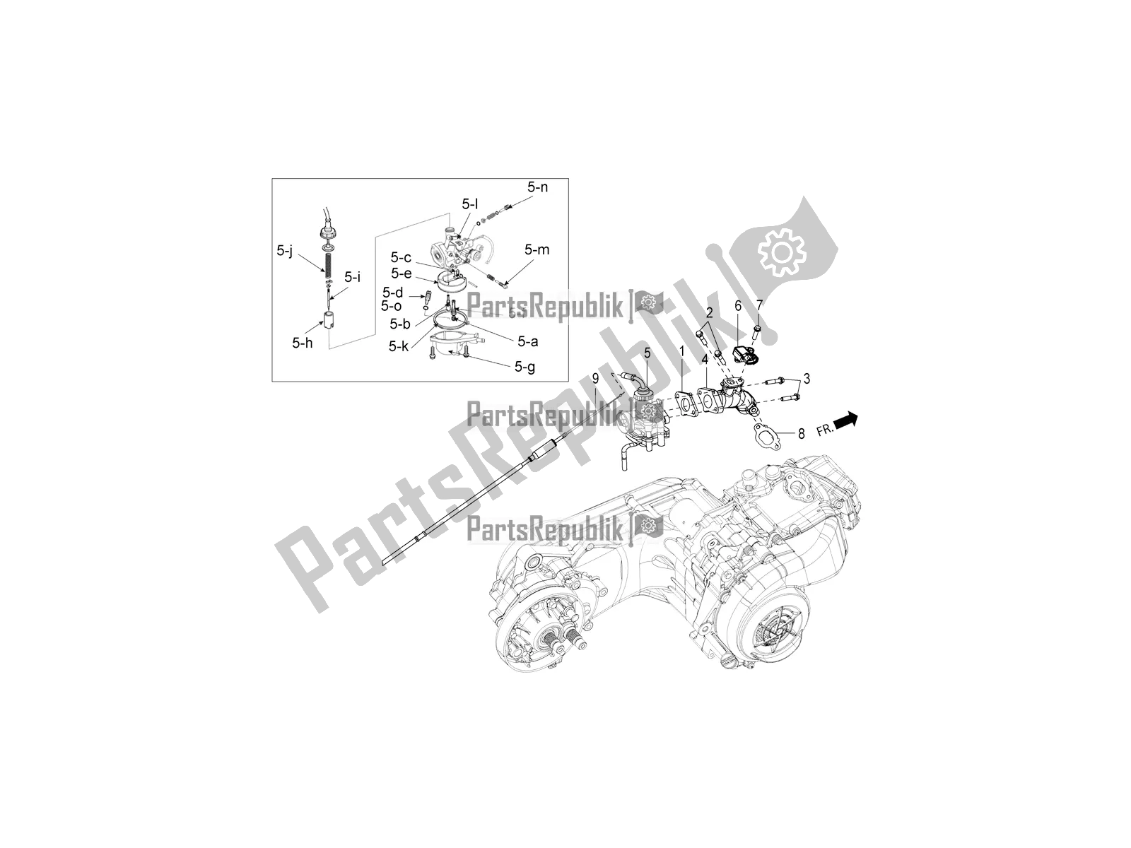 All parts for the Carburettor-spare Parts of the Aprilia SR 150 4 T/3V 2022