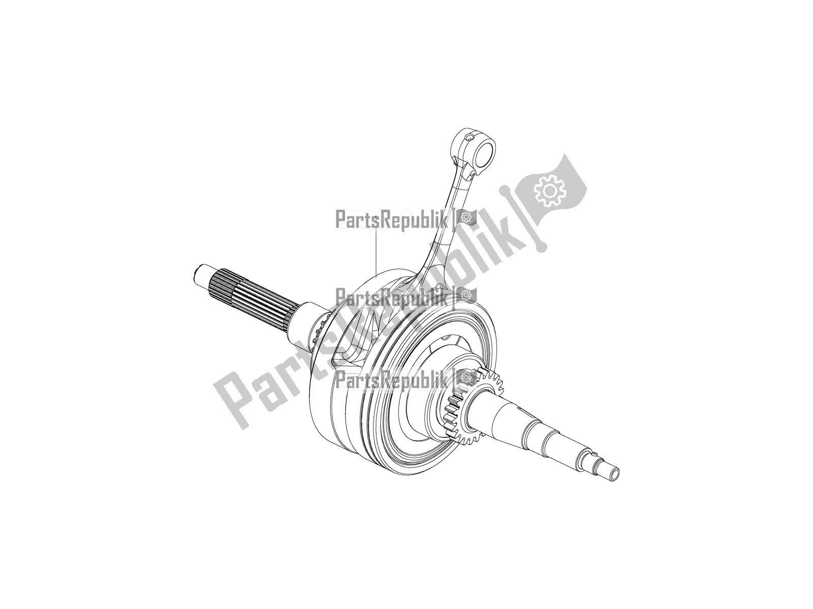 All parts for the Crankshaft of the Aprilia SR 150 4 T/3V 2022