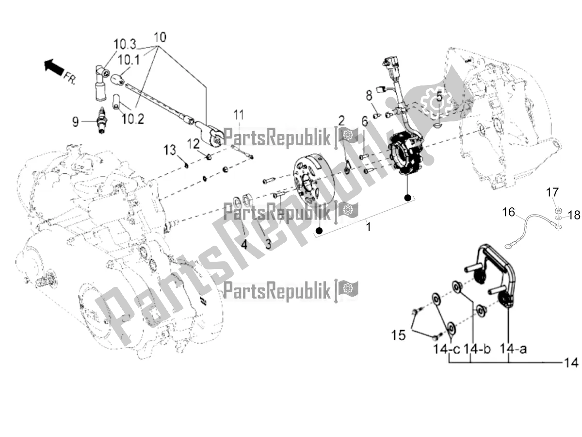 Toutes les pièces pour le Volant Magnéto-h. T. Bobine du Aprilia SR 150 4 T/3V 2022