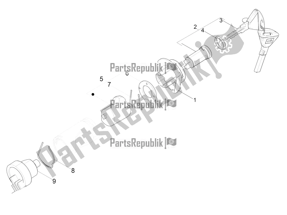 Toutes les pièces pour le Serrures du Aprilia SR 150 4 T/3V 2022