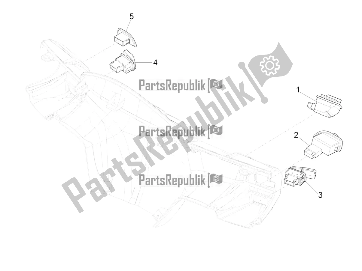 Todas las partes para Selectores - Interruptores - Botones de Aprilia SR 150 4 T/3V 2022