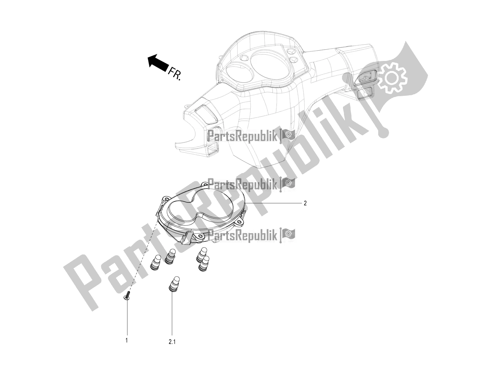 Todas as partes de Velocímetro do Aprilia SR 150 4 T/3V 2022