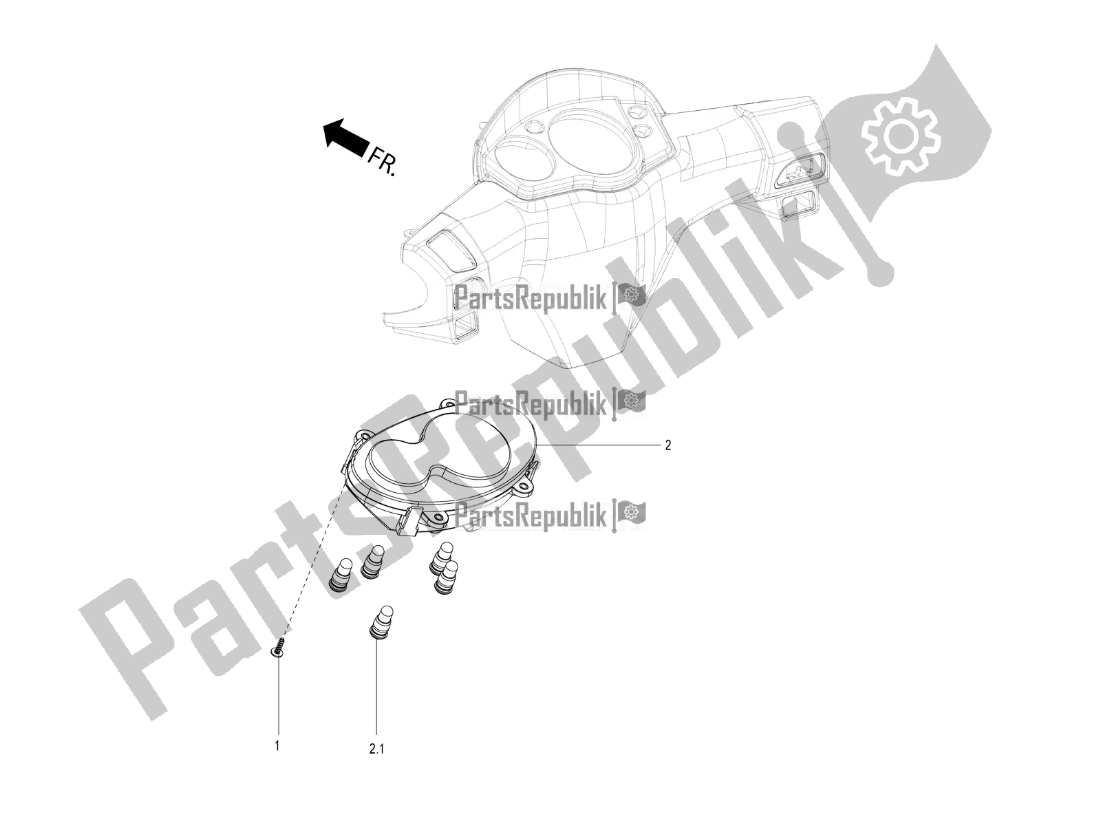 Todas as partes de Velocímetro do Aprilia SR 150 HE Carb. 2018