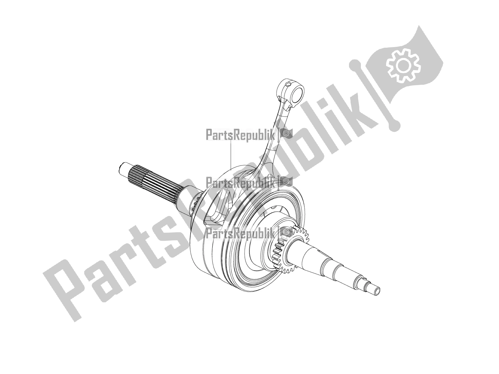 All parts for the Crankshaft of the Aprilia SR 150 HE Carb. 2020