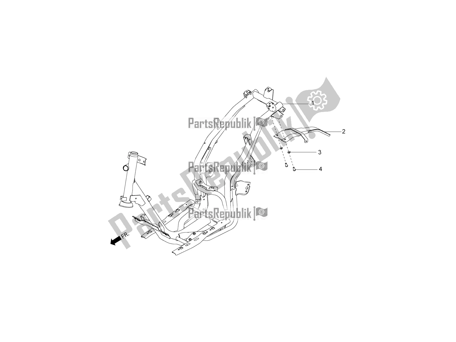 Tutte le parti per il Telaio del Aprilia SR 150 HE Carb. 2021