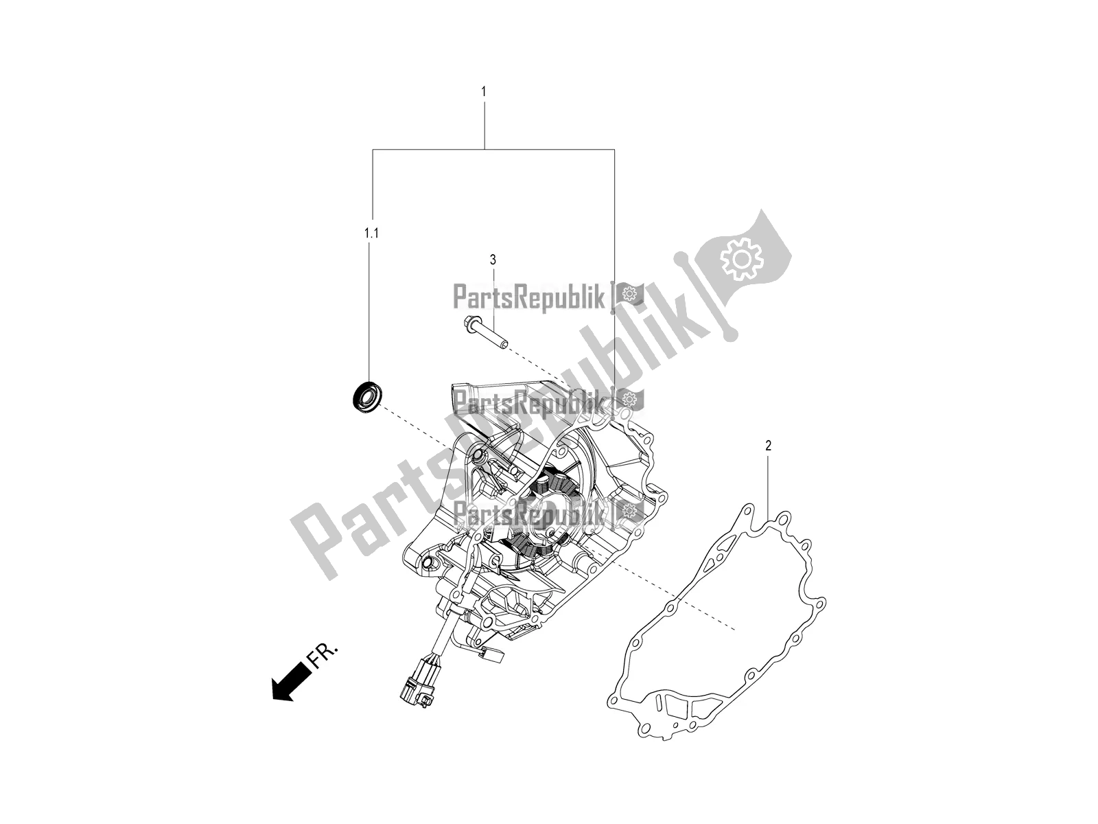 Tutte le parti per il Coperchio Magnete Volano - Filtro Olio del Aprilia SR 150 HE Carb. 2021