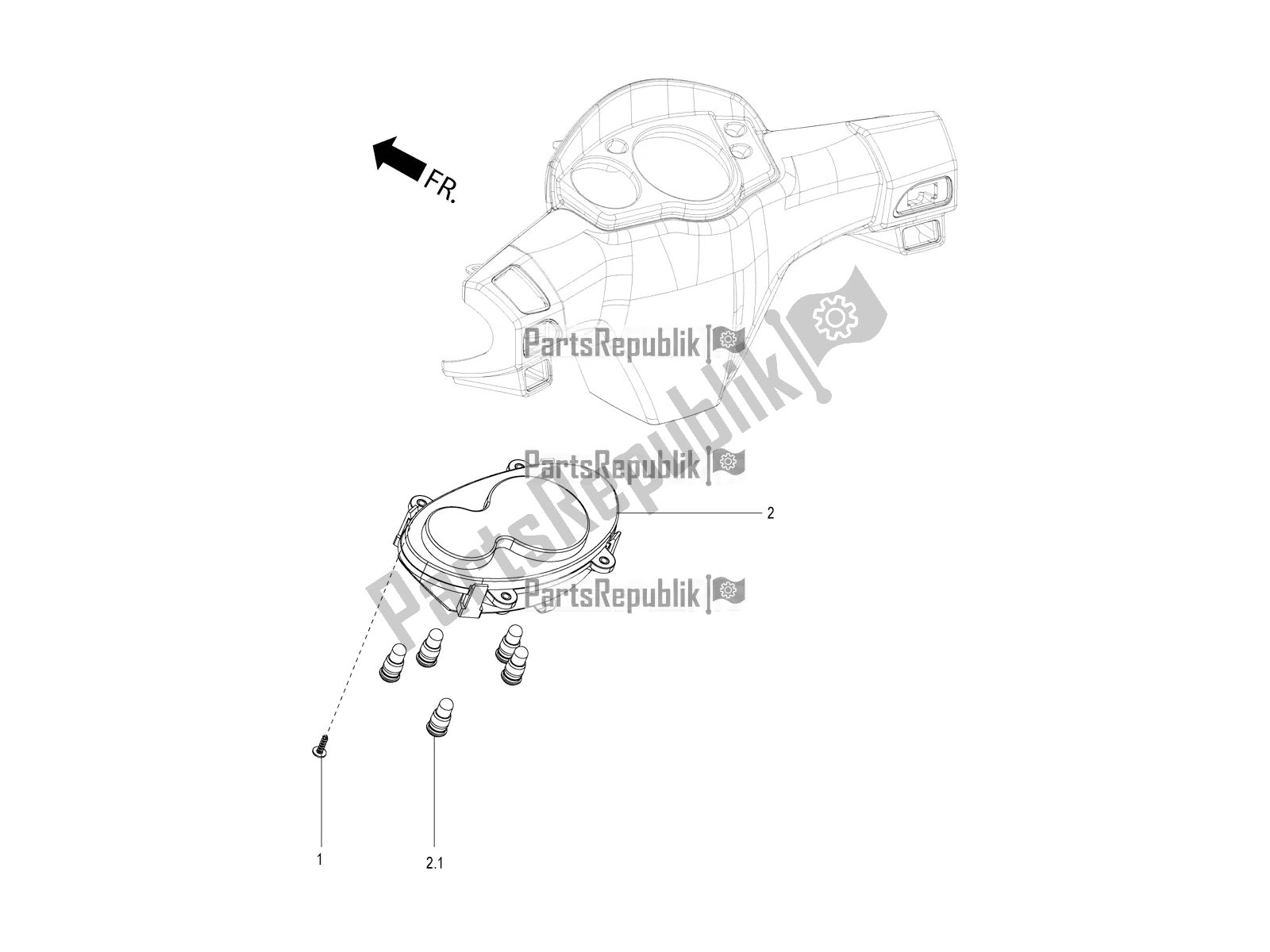 Alle Teile für das Tachometer des Aprilia SR 150 HE Carb. 2021