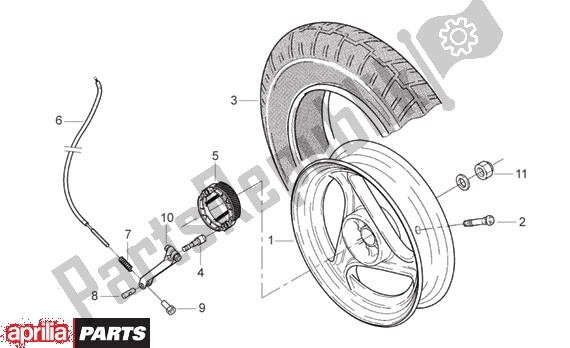 Tutte le parti per il Ruota Posteriore del Aprilia SR Viper 503 1993