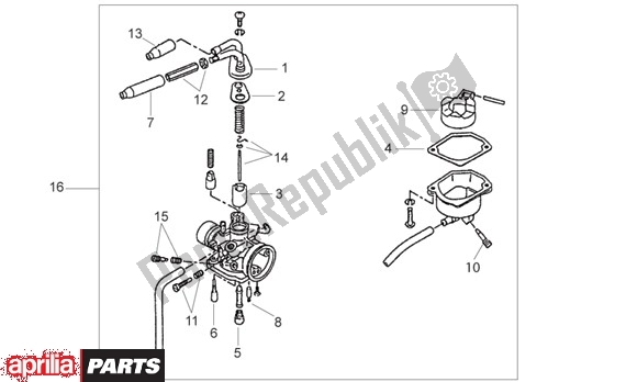 Todas as partes de Carburador do Aprilia SR Viper 503 1993