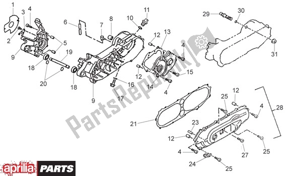 Toutes les pièces pour le Carterdeksel du Aprilia SR Viper 503 1993