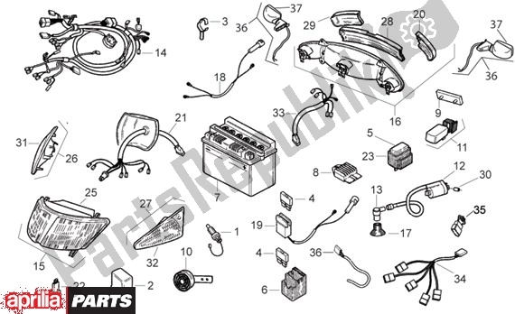 Todas las partes para Elektrische Installatie de Aprilia SR Viper 503 1993