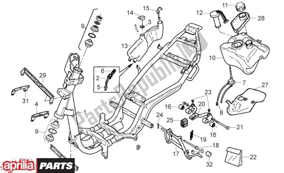 Todas as partes de Frame do Aprilia SR Viper 503 1993