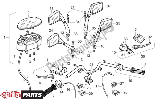 Toutes les pièces pour le Guidon du Aprilia SR Viper 503 1993