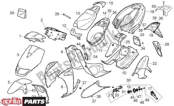 All parts for the Verkleding of the Aprilia SR Viper 503 1993