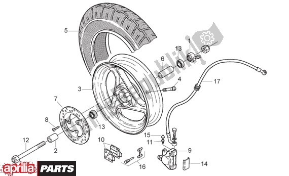 Wszystkie części do Przednie Ko? O Aprilia SR Viper 503 1993