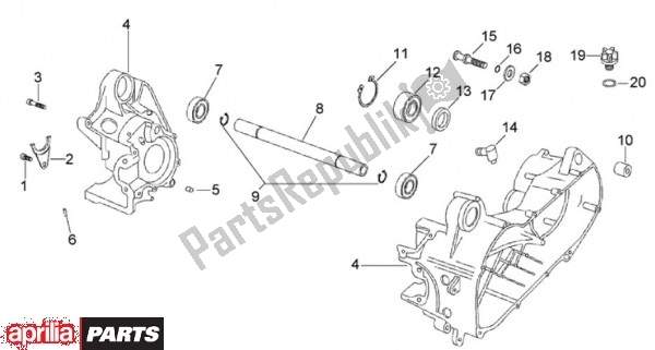 Todas las partes para Carter Motor de Aprilia SR Viper 509 1994 - 1996