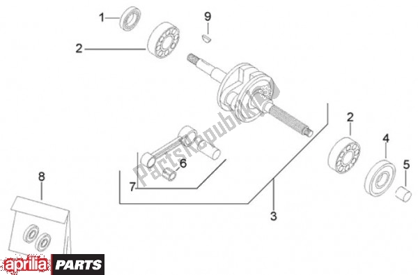 Todas as partes de Drijfas do Aprilia SR Viper 509 1994 - 1996