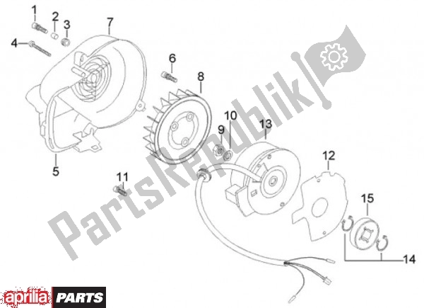 Alle onderdelen voor de Dynamo van de Aprilia SR Viper 509 1994 - 1996