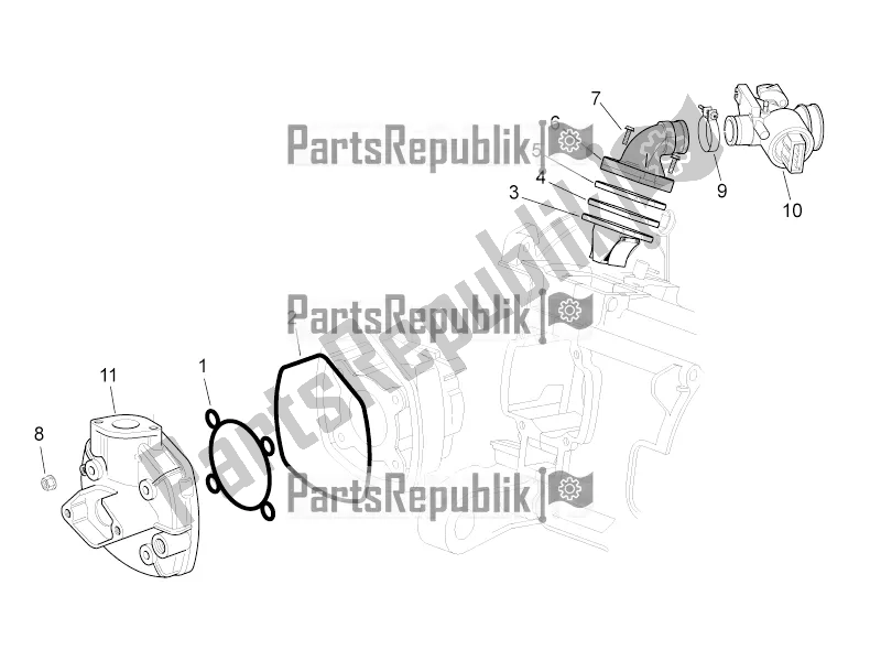 All parts for the Big End - Throttle Body of the Aprilia SR 50 R 2016