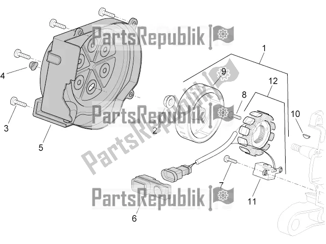 Alle Teile für das Schwungrad des Aprilia SR 50 R 2016