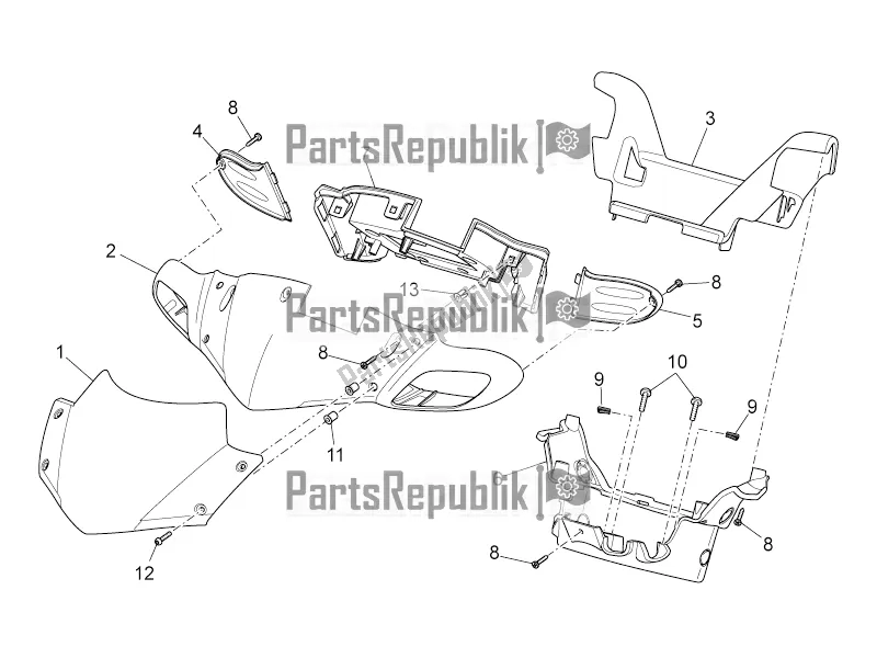 Toutes les pièces pour le Corps Avant I du Aprilia SR 50 R 2016