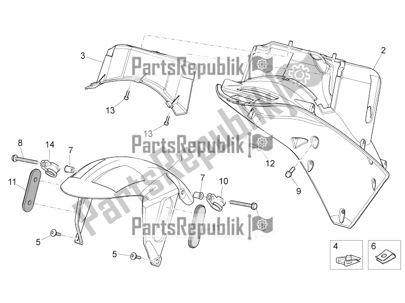 Toutes les pièces pour le Corps Avant Iv du Aprilia SR 50 R 2016