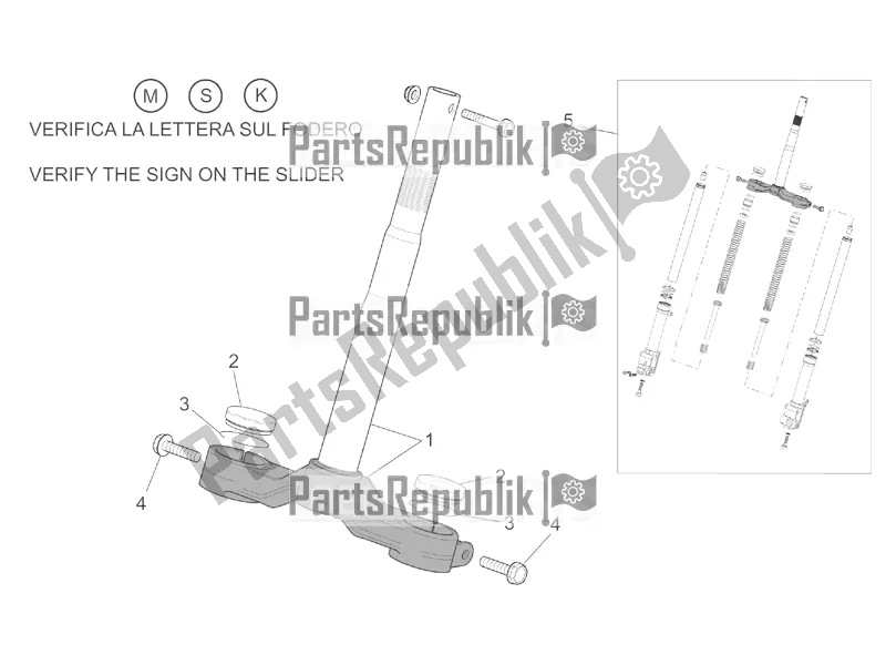 Tutte le parti per il Forcella Anteriore I del Aprilia SR 50 R 2016