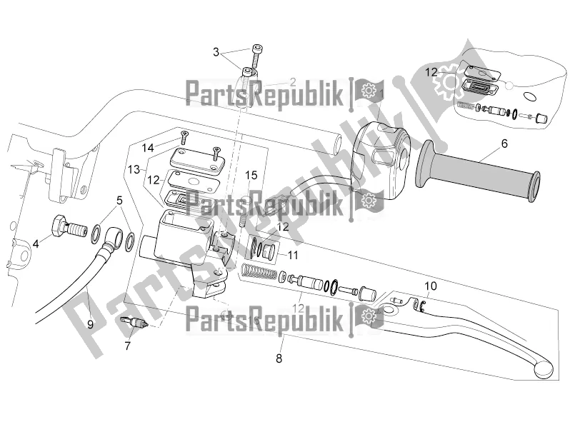 Toutes les pièces pour le Commandes Lh du Aprilia SR 50 R 2016