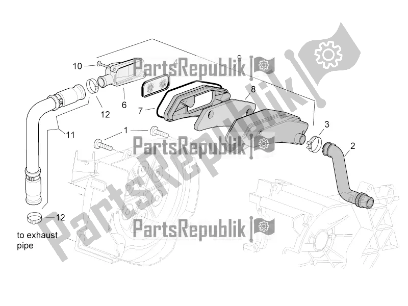 Alle onderdelen voor de Secundaire Lucht van de Aprilia SR 50 R 2016