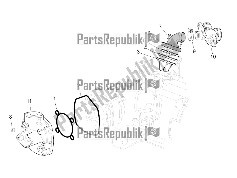 All parts for the Big End - Throttle Body of the Aprilia SR 50 R 2017