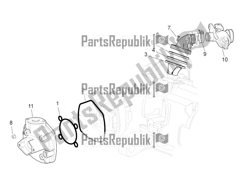 All parts for the Big End - Throttle Body of the Aprilia SR 50 R 2017