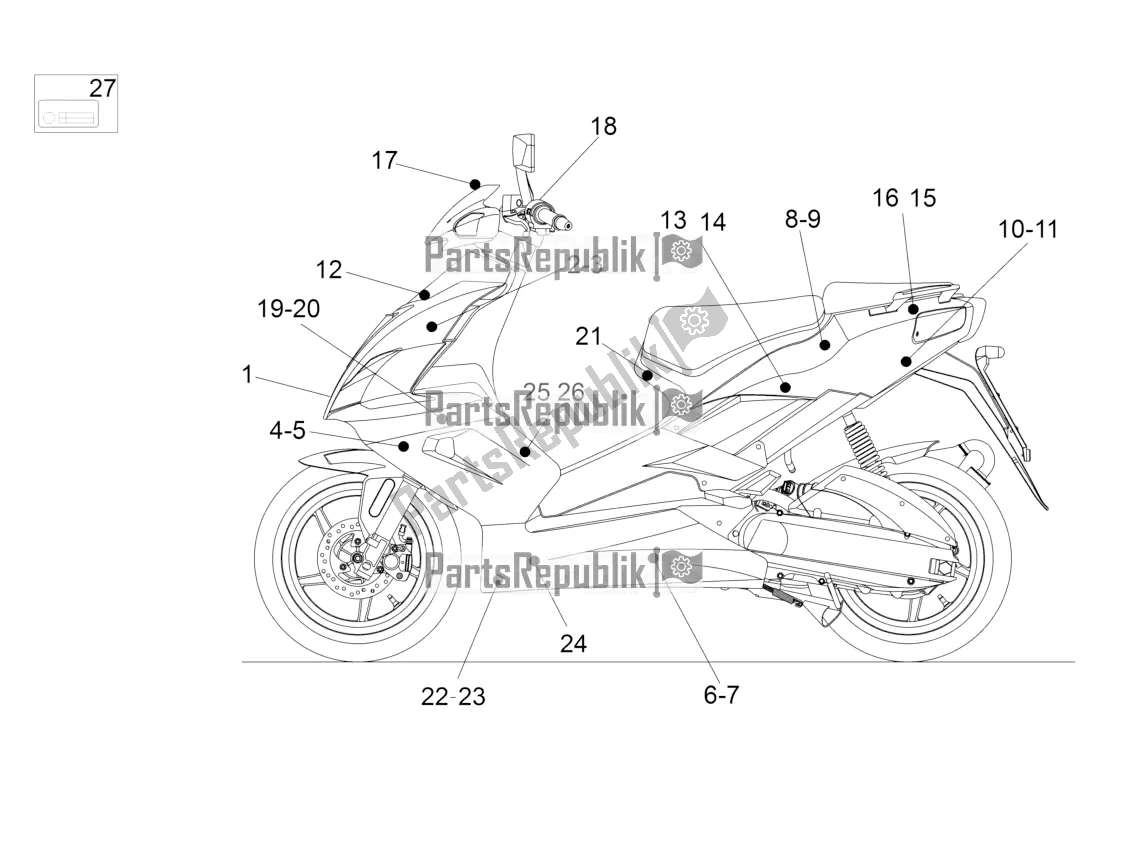 Alle Teile für das Abziehbild des Aprilia SR 50 R 2017