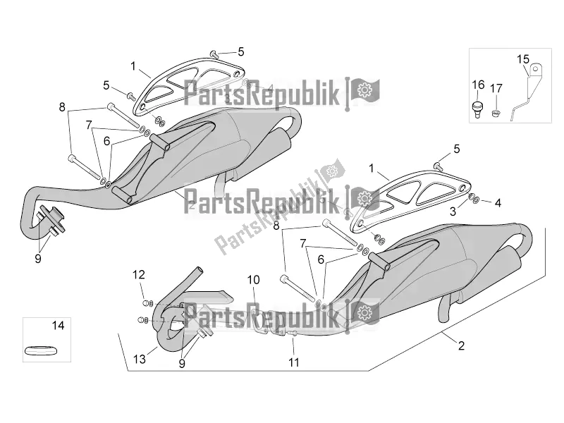 Tutte le parti per il Tubo Di Scarico del Aprilia SR 50 R 2017