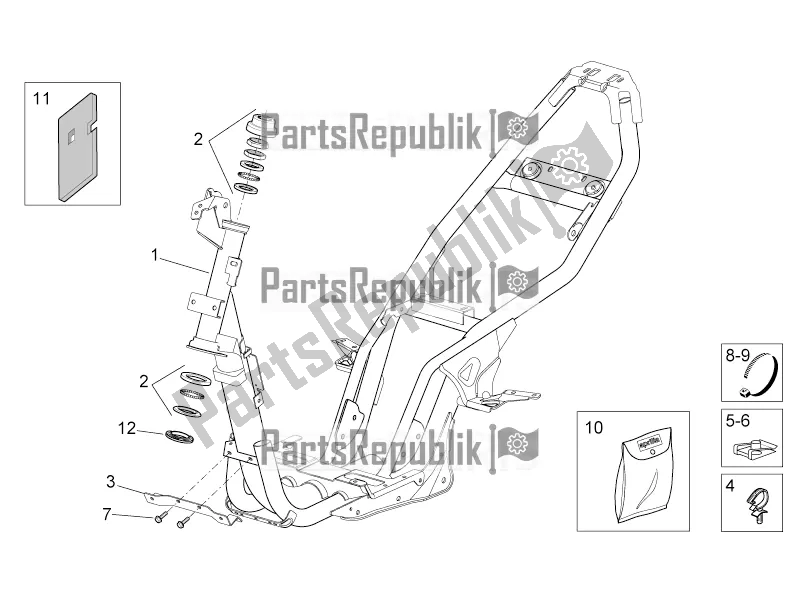 All parts for the Frame of the Aprilia SR 50 R 2017