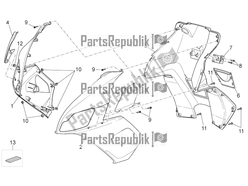 Toutes les pièces pour le Corps Avant Iii du Aprilia SR 50 R 2017