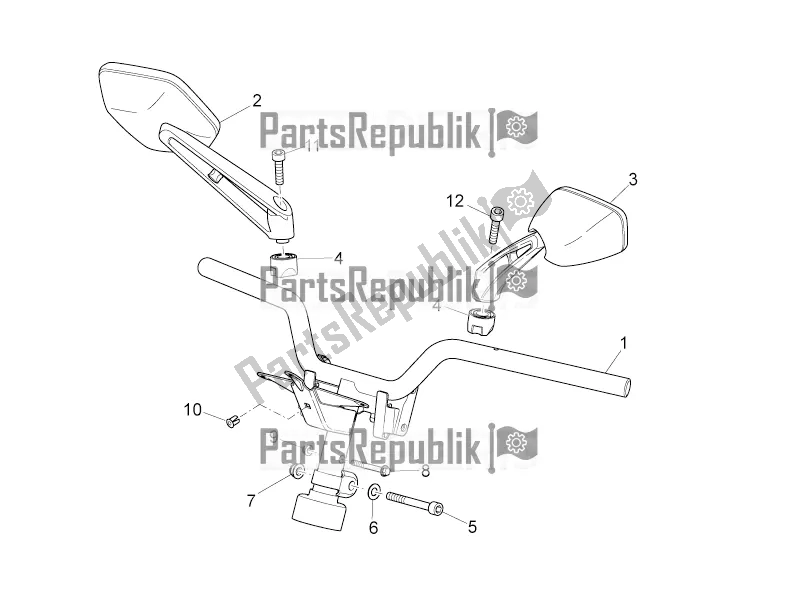 All parts for the Handlebar of the Aprilia SR 50 R 2017