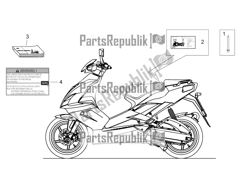 All parts for the Plate Set And Handbook of the Aprilia SR 50 R 2017