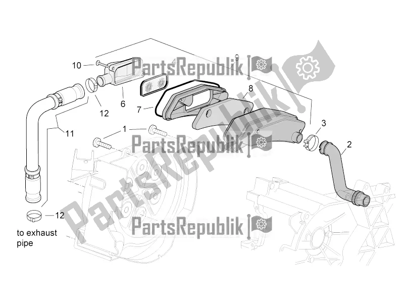 All parts for the Secondary Air of the Aprilia SR 50 R 2017