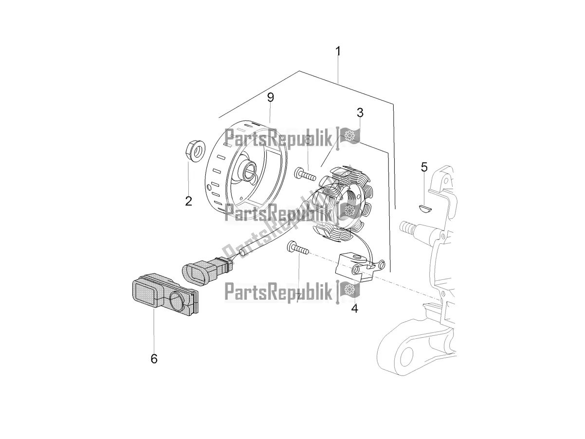 All parts for the Cdi Magneto Assy / Ignition Unit of the Aprilia SR 50 R 2018