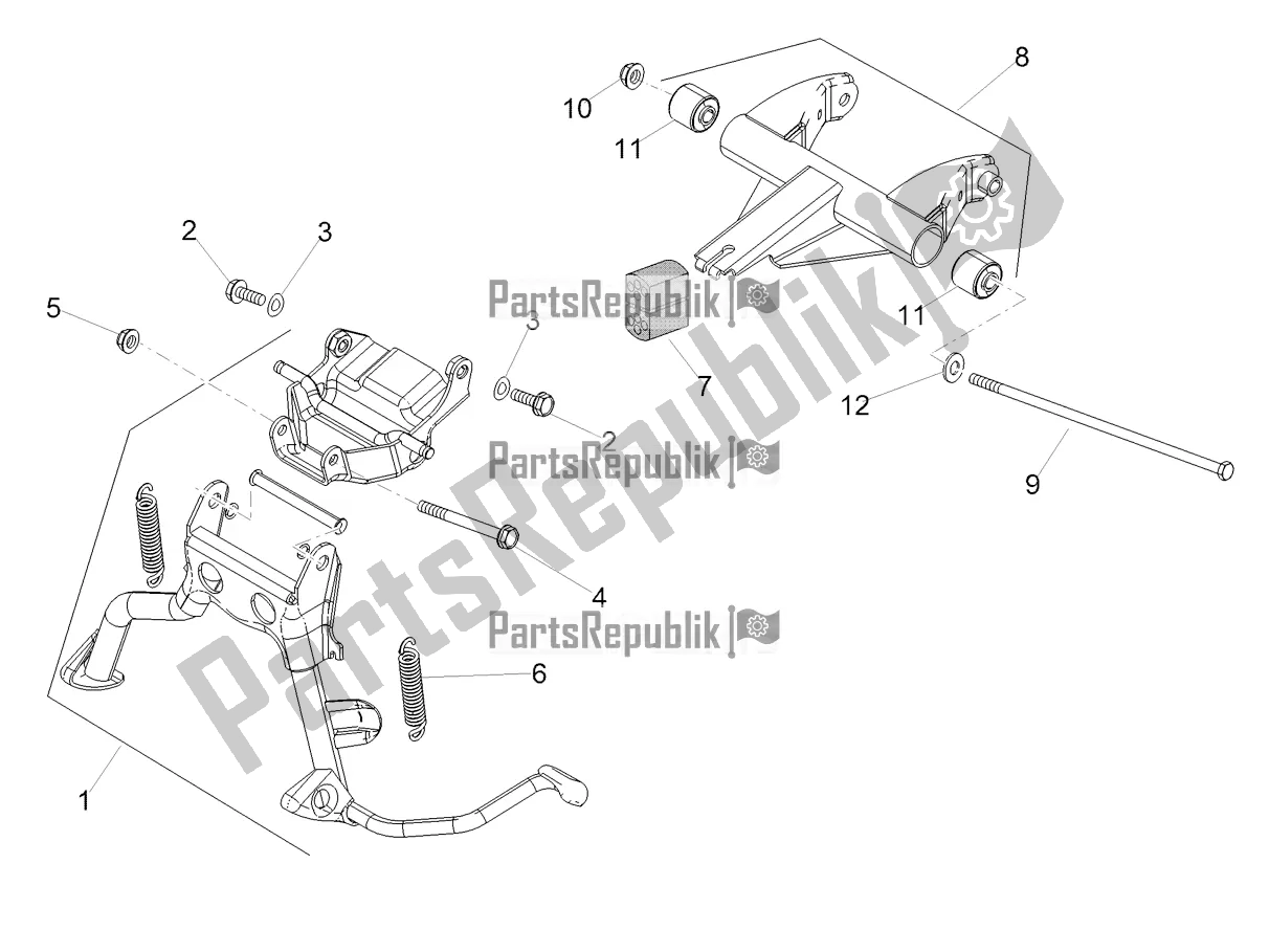 Toutes les pièces pour le Béquille Centrale du Aprilia SR 50 R 2018