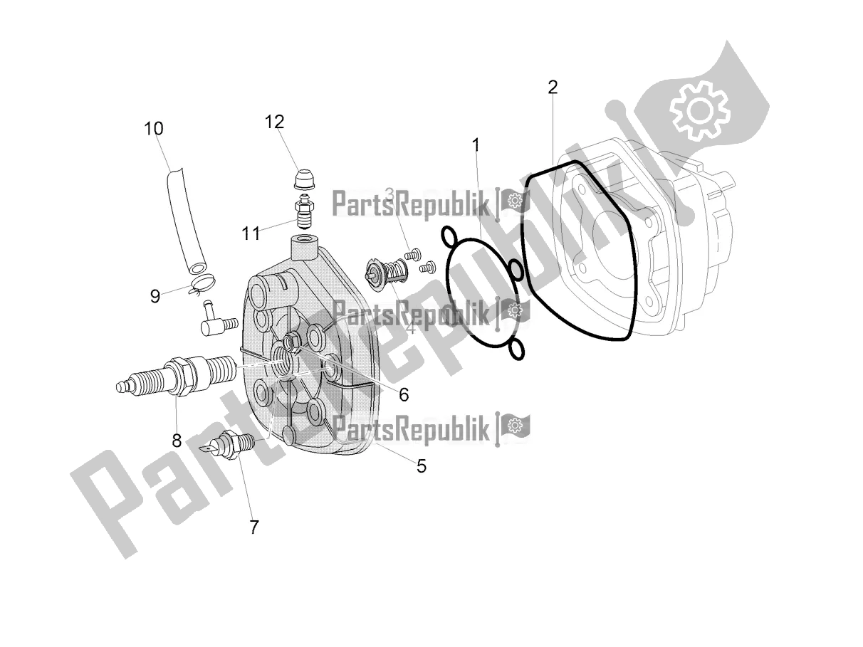 Todas las partes para Culata - Válvulas de Aprilia SR 50 R 2018