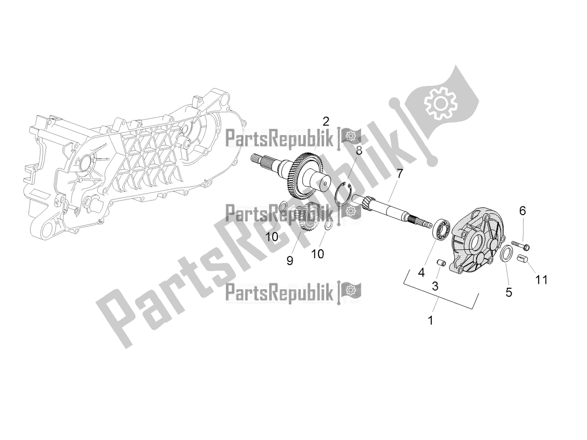 Tutte le parti per il Albero Puleggia Condotta del Aprilia SR 50 R 2018