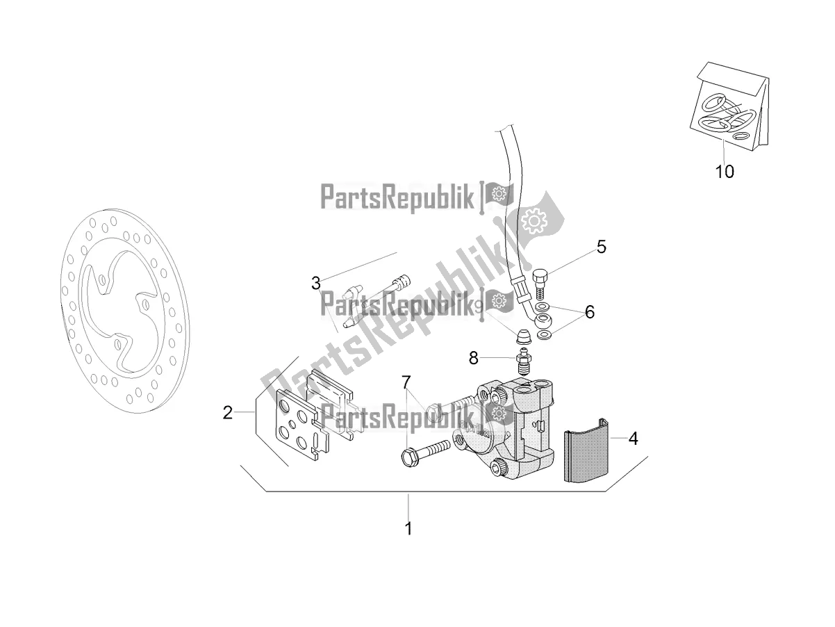 Toutes les pièces pour le étrier De Frein Avant du Aprilia SR 50 R 2018