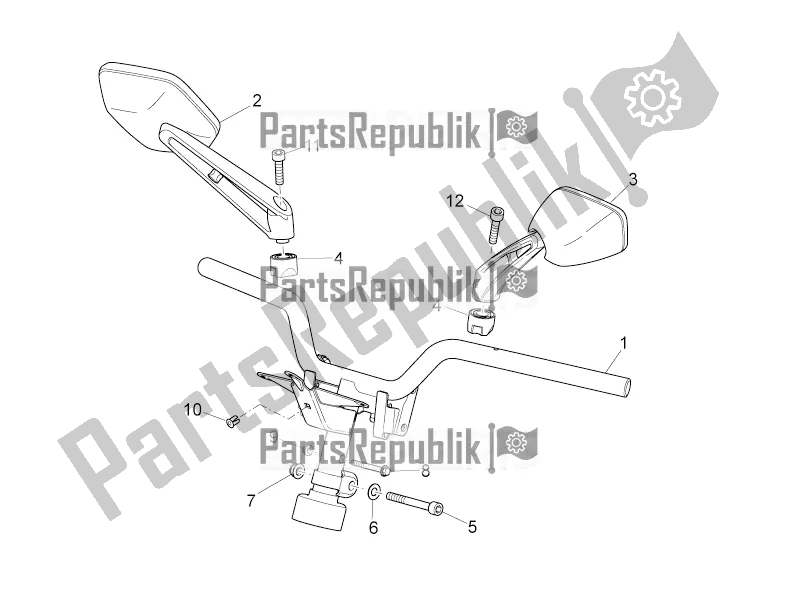 All parts for the Handlebar - Controls of the Aprilia SR 50 R 2018