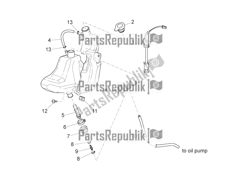 Tutte le parti per il Mix Oil Tank del Aprilia SR 50 R 2018