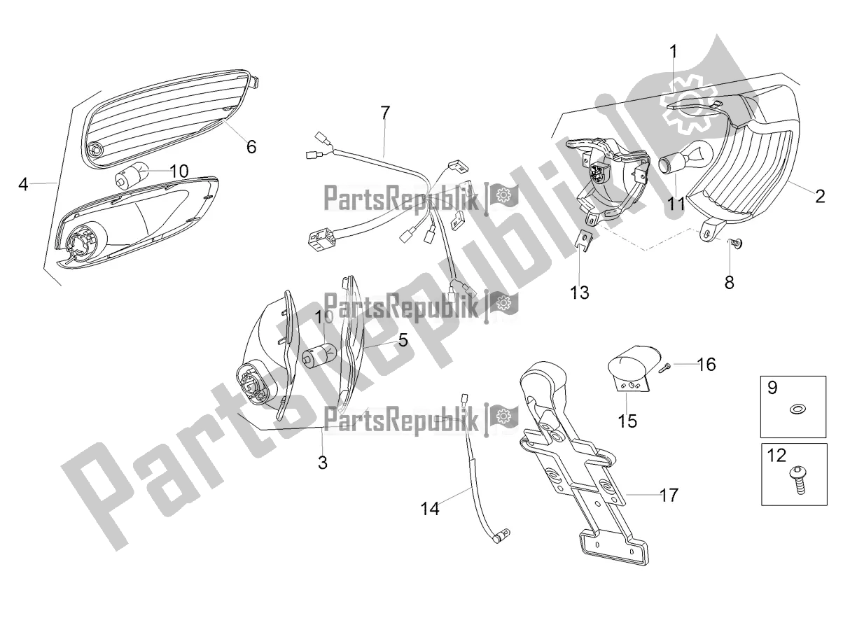 Tutte le parti per il Luci Posteriori del Aprilia SR 50 R 2018